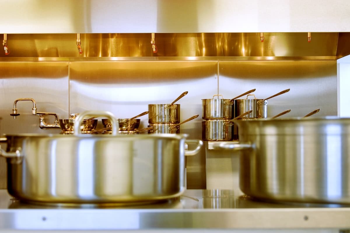 Batterie de cuisine en acier inoxydable — 5 pièces